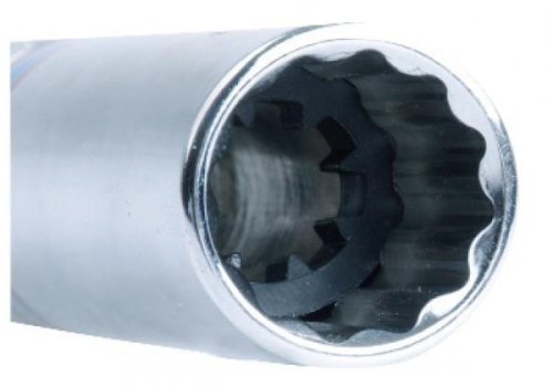 NASADKA DO ŚWIEC 3/8&quot; 18mm x 63mm 12-kąt. WKŁADKA GUMOWA King Tony