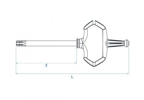 KLUCZ TRZPIENIOWY &quot;T&quot; TORX T6 x 45mm King Tony