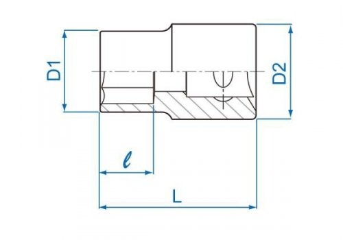 NASADKA KRÓTKA GWIAZDKOWA 1/2&quot; E20 x 39mm Cr-v King Tony