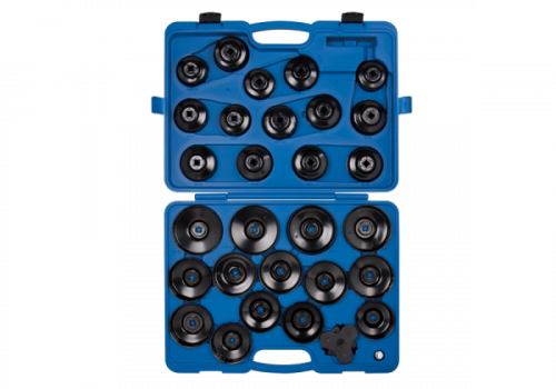 ZESTAW KLUCZY NASADOWYCH 1/2&quot; DO FILTRÓW OLEJU 30 cz. W WALIZCE PLAST. King Tony