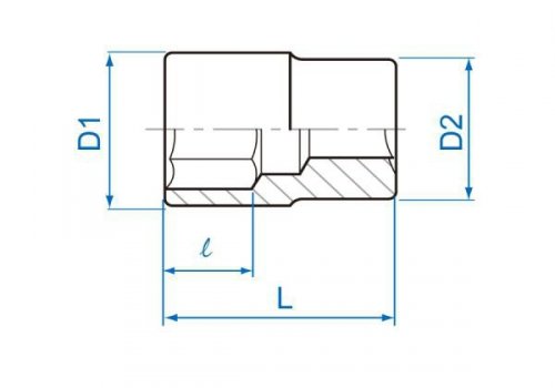 NASADKA KRÓTKA 1/4&quot; CALOWA 15/32&quot; x 24,5mm 6-kąt. Cr-V King Tony