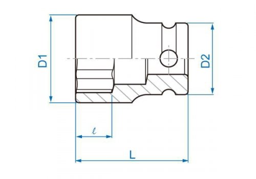 NASADKA KRÓTKA UDAROWA 1/4&quot; 4,5mm x 23mm, 6-kąt King Tony