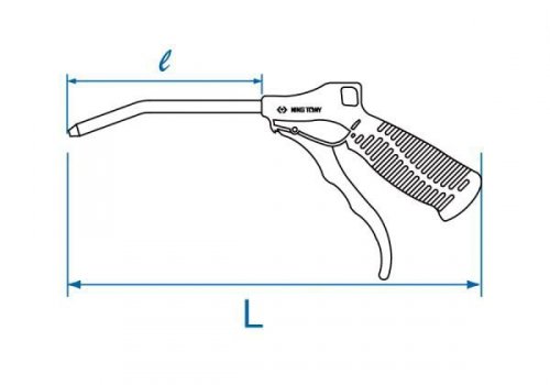 PISTOLET DO PRZEDMUCHIWANIA 1/4&quot; 250mm King Tony