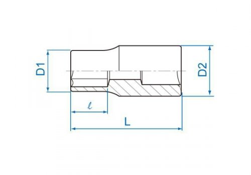 NASADKA KRÓTKA GWIAZDKOWA 1/4&quot; E-TORX E6 x 24mm Cr-V King Tony