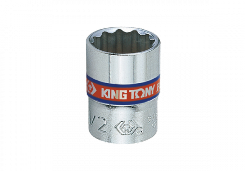 NASADKA KRÓTKA 1/4&quot; 1/2&quot; x 24mm, 12-kąt. Cr-V King Tony