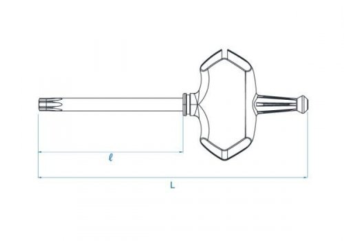 KLUCZ TRZPIENIOWY &quot;L&quot; TORX T7 x 45mm King Tony