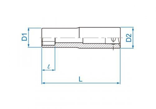NASADKA DŁUGA GWIAZDKOWA 3/8&quot; E-TORX E10 x 63mm, Cr-V King Tony