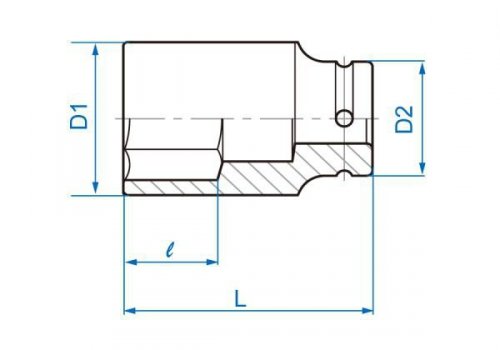 NASADKA DŁUGA UDAROWA 3/4&quot; 46mm x 95mm, 6-kąt. King Tony