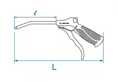 PISTOLET DO PRZEDMUCHIWANIA 1/4&quot; 100mm King Tony