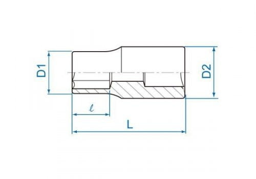 NASADKA KRÓTKA GWIAZDKOWA 1/4&quot; E-TORX E5 x 24mm Cr-V King Tony