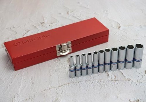 ZESTAW NASADEK 1/4&quot; 11cz. DŁUGIE 6-kąt. 4 - 13mm, KASETA King Tony