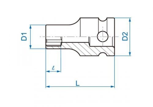 NASADKA UDAROWA GWIAZDKOWA 3/8&quot; E-TORX E12 x 32mm King Tony