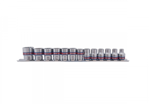 ZESTAW NASADEK CALOWYCH 3/8&quot; 13cz. KRÓTKIE 12-kąt. 1/4&quot; - 13/16&quot;, SZYNA King Tony