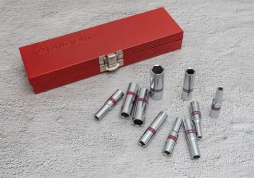 ZESTAW NASADEK CALOWYCH 1/4&quot; 10cz. DŁUGIE 6-kąt. 5/32 - 1/2&quot; KASETA King Tony