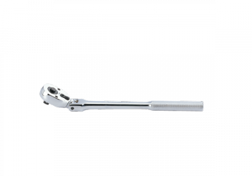 GRZECHOTKA Z PRZYCISKIEM 3/8&quot; ŁAMANA 32 ZĘBY 280mm UCHWYT MOLETOWANY King Tony