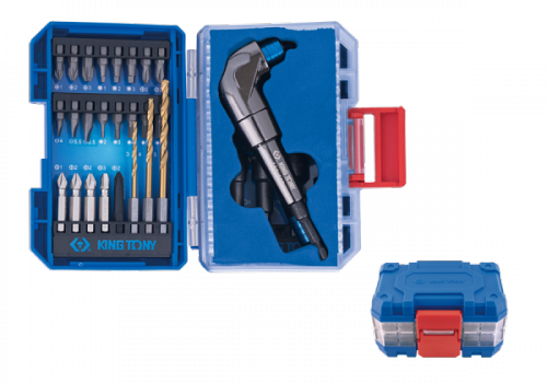 ZESTAW BITÓW DO WKRĘTARKI 1/4&quot; 45cz., BITY HEX, TORX, PH, PZ, PŁASKIE, NASADOWE, KWADRAT, WIERTŁA, UCHWYTY King Tony