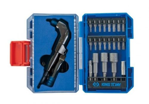 ZESTAW BITÓW DO WKRĘTARKI 1/4&quot; 45cz., BITY HEX, TORX, PH, PZ, PŁASKIE, NASADOWE, KWADRAT, WIERTŁA, UCHWYTY King Tony