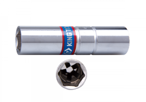 NASADKA DO ŚWIEC 1/2&quot; 14mm x 70mm 6-kąt. WKŁADKA Z METALOWYM KLIPSEM King Tony