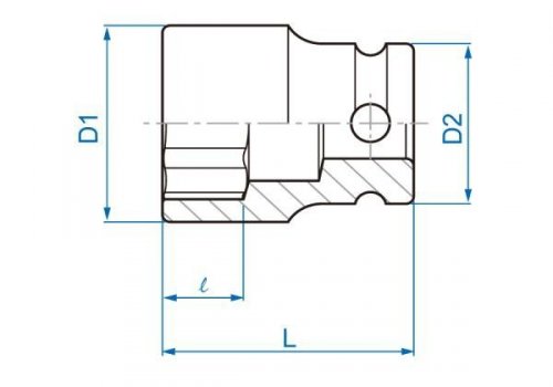 NASADKA UDAROWA 3/8&quot; 13mm x 32mm, 6-kąt King Tony