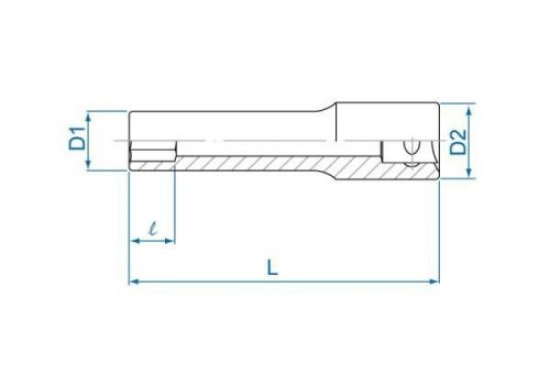 NASADKA DŁUGA 1/2&quot; 10mm x 120mm 6-kąt Cr-V King Tony