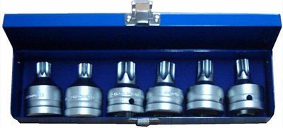 ZESTAW NASADEK UDAROWYCH TRZPIENIOWYCH 3/4&quot; Z OTWOREM, 6 SZT