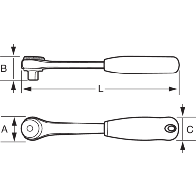 Grzechotka dwukierunkowa 1/4&quot;, 72 zęby, 6950RN BAHCO