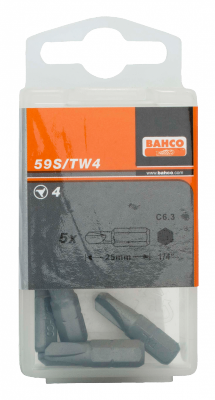 Bit 1/4&quot; do śrub Tri-Wing 0x25 mm, 5 sztuk BAHCO