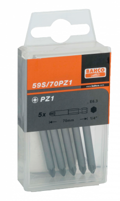 Bit 1/4&quot; PZ3x70 mm, 5 szt. BAHCO