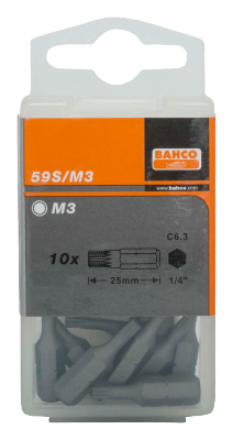 Bit 1/4&quot; do śrub XZN M5x25 mm, 10 szt. BAHCO