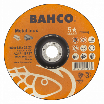 Tarcza do szlifowania metalu i Inox 230mm x 6.5mm BAHCO (25 szt.)