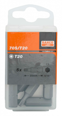 Bit 5/16&quot; do śrub TORX T50x35 mm, 5 szt. BAHCO