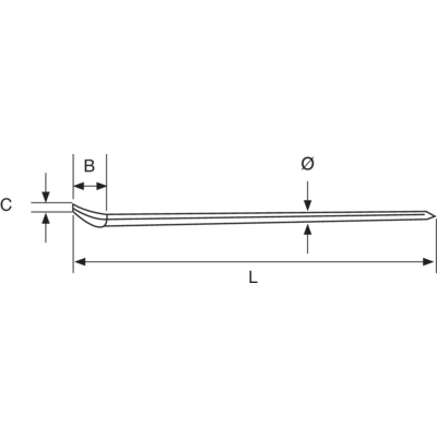 Przecinak nierdzewny 23x500 mm BAHCO