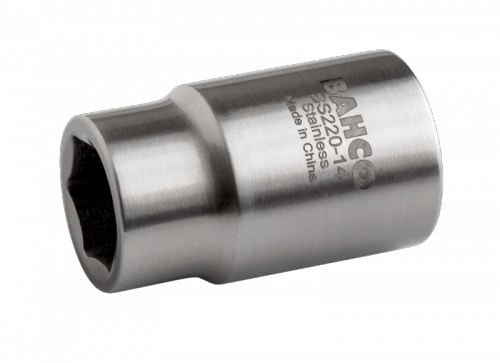 Nasadka 1/2&quot; 6-kątna 16  mm ze stali nierdzewnej BAHCO