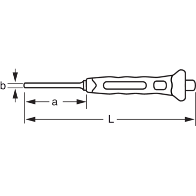 Punktak cylindryczny równoległy z osłoną 3 mm 155 mm BAHCO