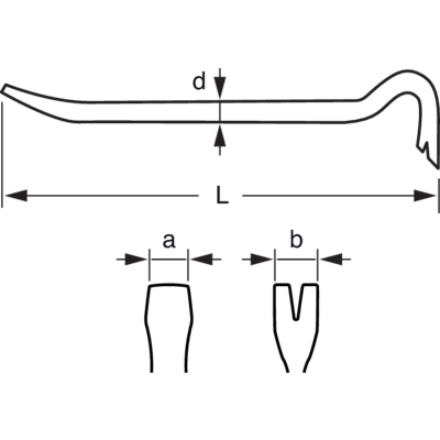 Łom wyciągacz BASIC 500 mm BAHCO