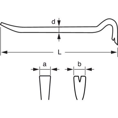 Łom wyciągacz 625 mm BAHCO