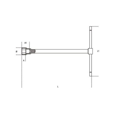 Klucz nasadowy typu T 6-kątny 10 mm, 950 Beta