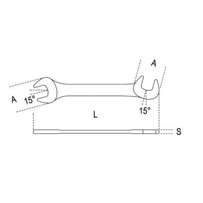 Klucz płaski dwustronny 5,5x5,5 mm, 73 Beta