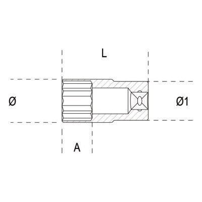 Nasadka 1/4&quot; 6-kątna 4,5 mm długa, 900L Beta