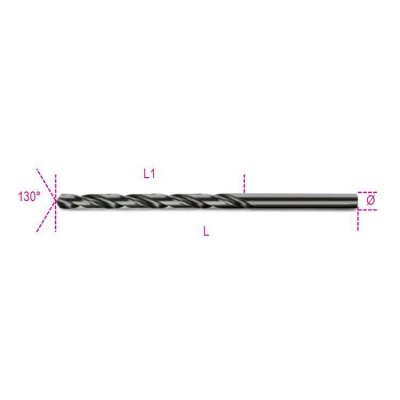 Wiertło kręte cylindryczne szlifowane HSS 3,00 mm DIN340, 412L Beta