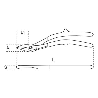 Nożyce do cięcia taśm metalowych 310 mm, 1118 Beta