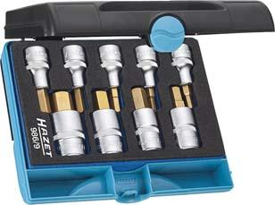 Zestaw nasadek wkrętakowych 1/2&quot; 6-kątnych, 5-19mm, 9-cz. 986/9 HAZET