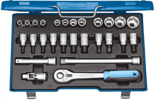 Zestaw nasadek 1/2&quot;, 6-kątnych, 27-cz. 19IMU-10, GEDORE