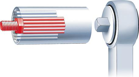 Klucz chwytakowy z nasadką 3/8&quot; Gripper 7-19mm Wiha