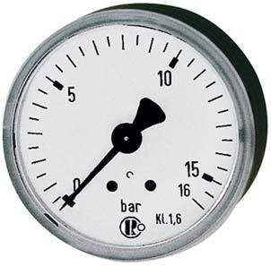 Manometr,z przylaczem tylnym centrycznym 63mm 0-10 barow G1/4&quot; RIEGLER