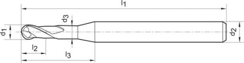Frez trzpieniowy grawerski HSS 311 6mm Pferd
