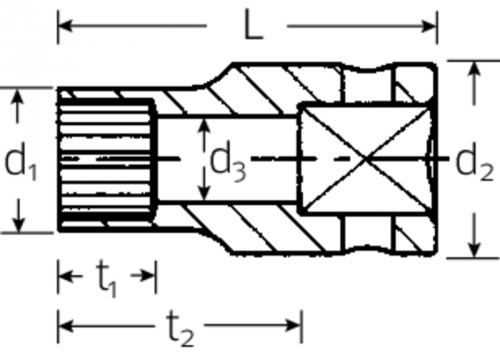 Nasadka 1/4&quot; SPLINE-DR 7/16&quot;=14 STAHLWILLE