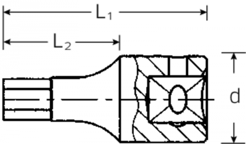 Nasadka INHEX 1/4&quot; 6mm, krótka STAHLWILLE
