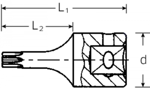 Nasadka 1/4&quot; wkrętakowa T20 TORX (zewn.) krótka STAHLWILLE