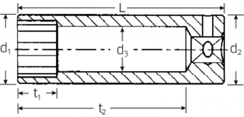 Nasadka 1/4&quot; rozmiar 3/16&quot;, 12-kątna, długa STAHLWILLE